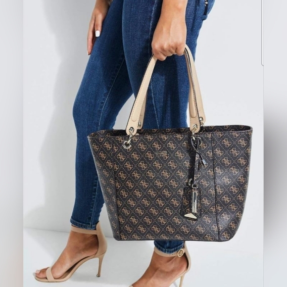 GUESS Brown And Black Women's Tote Bag - Picture 15 of 16